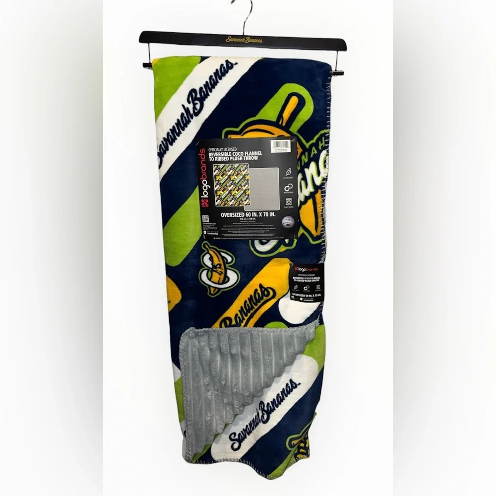 Savannah Bananas Plush Throw Blanket 60x70 Super Soft Official Baseball Team NWT